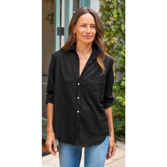 Frank & Eileen Relaxed Eileen Famous Denim Button Down Shirt Medium Black - Picture 1 of 6